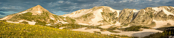 Sugarloaf at sunrise--Snowy RangePanorama-6416 Panorama-Edit