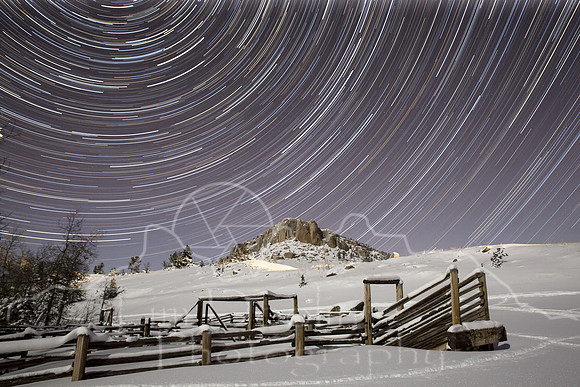 Steamboat Rock star Trails--February 2015