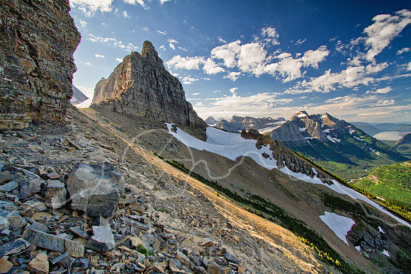 Cliff from near Grinell Glacier Overlook--2