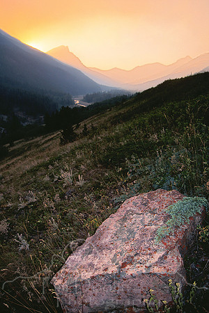 Smoky sunshadows across valley in Waterton National Park #2.jpg