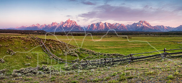 Monring Teton Panorama #1-8368 Panorama