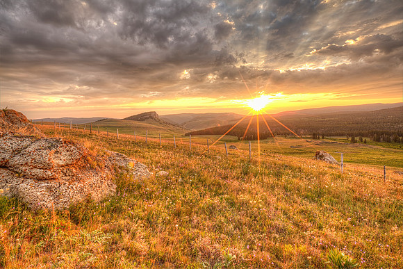 Sunrise over Twin Buttes-