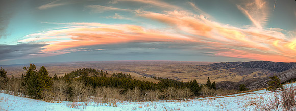 Red Grade Sunset Panorama--Edit